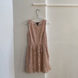 Forever‎ 21 Blush Pink Lace Mini Dress S NWT